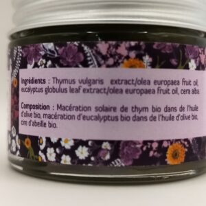 Baume bio plantes TOUX TOUX TOUX