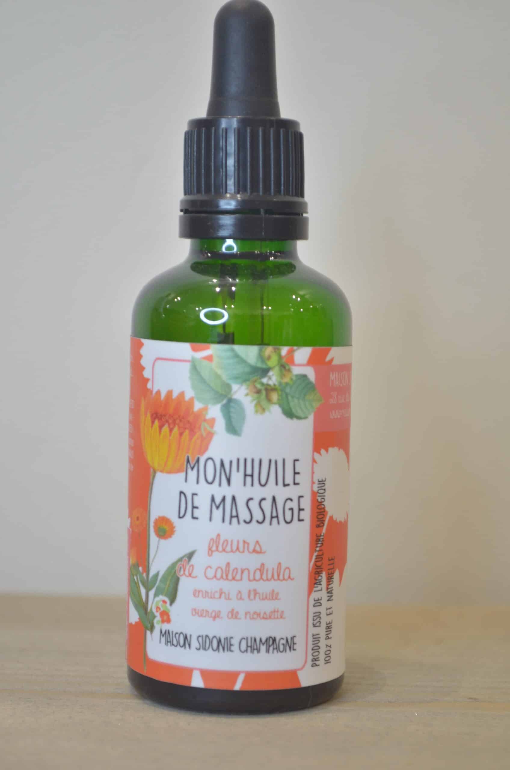Huile de massage fleurs de Calendula