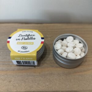 dentifrice solide pastilles citron