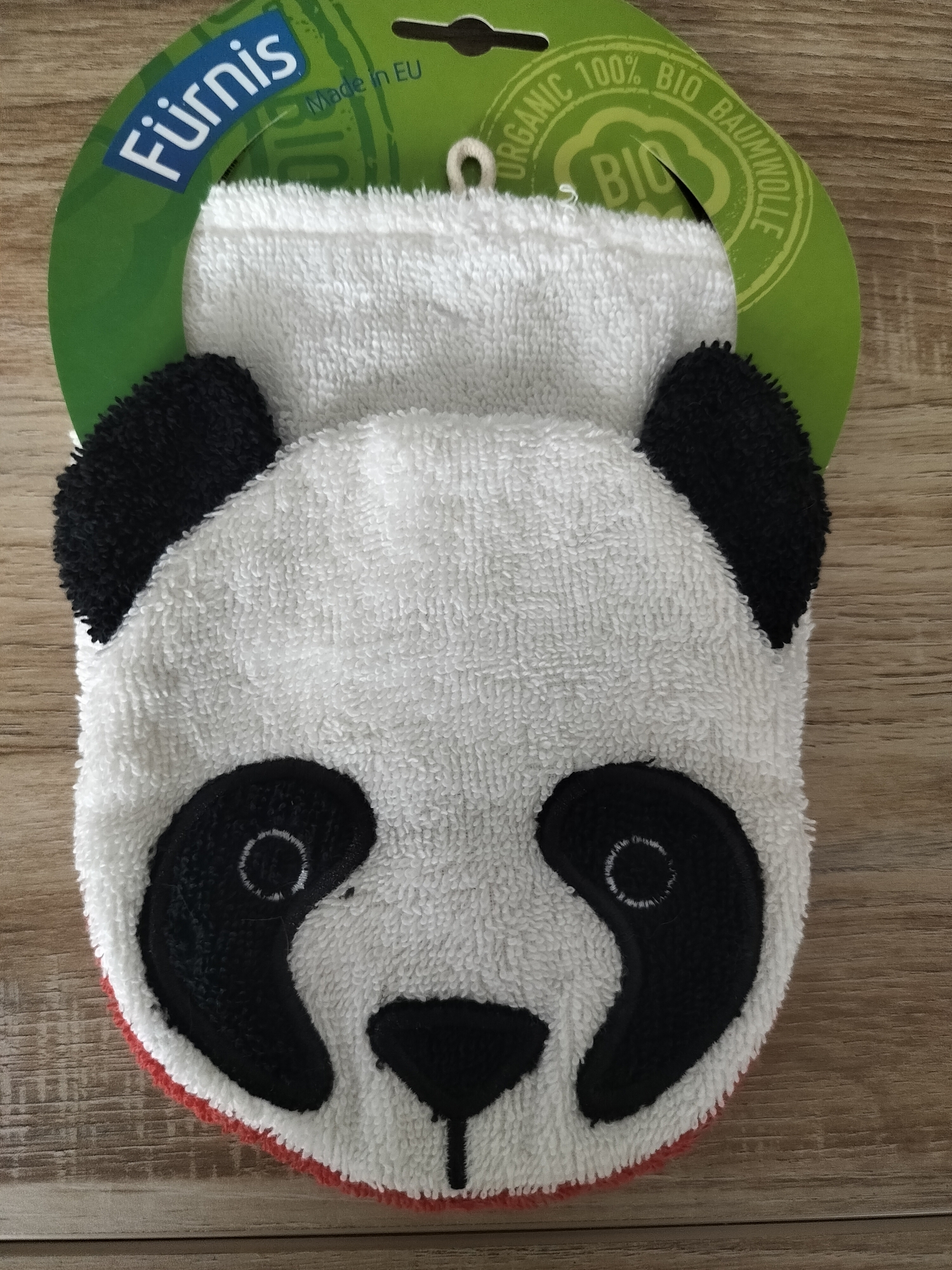 gant de toilette coton bio PANDA